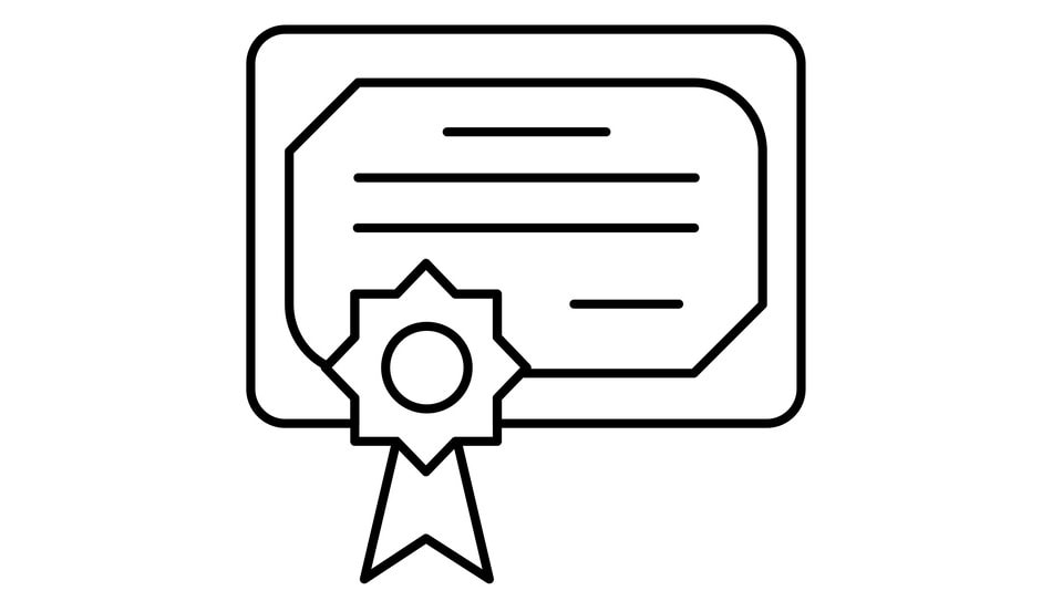 Icono de certificado de estudios