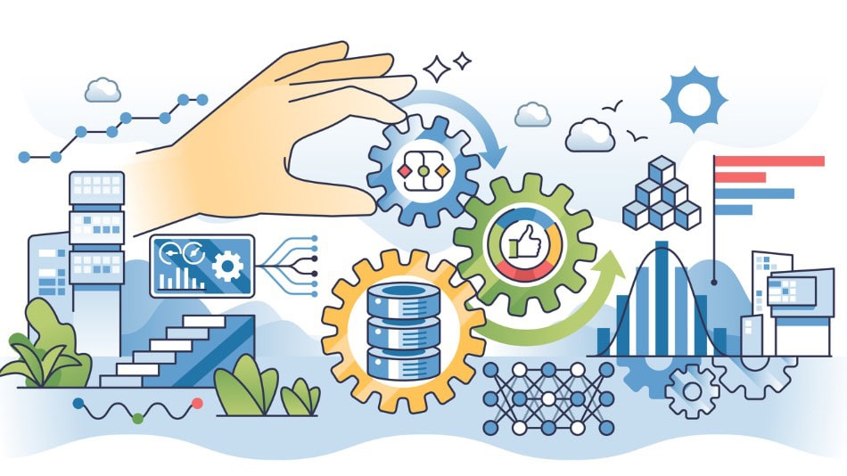 Ilustración concepto de ciencia de datos