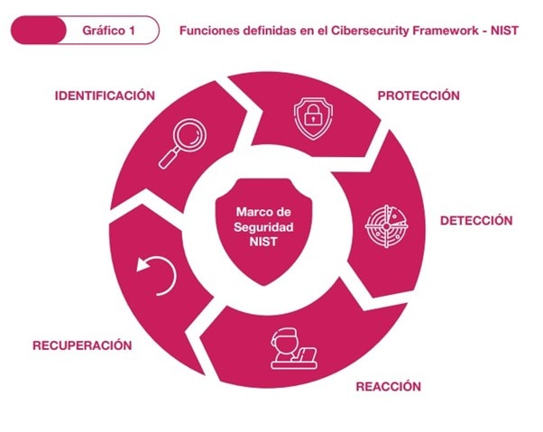 Gr&aacute;fico de las funciones en Cibersecurity