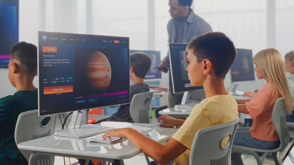 Un alumno, en una clase