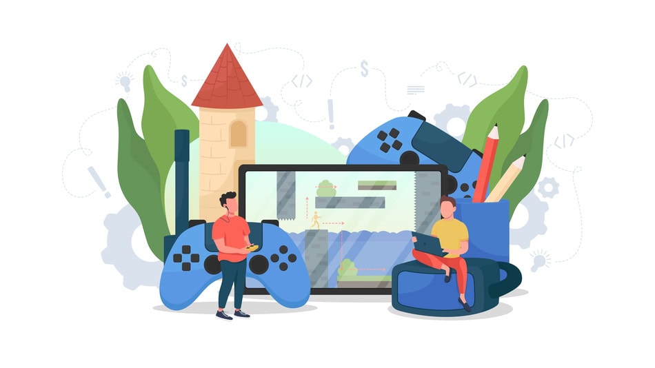 Ilustraci&oacute;n concepto de Desarrollador de videojuegos
