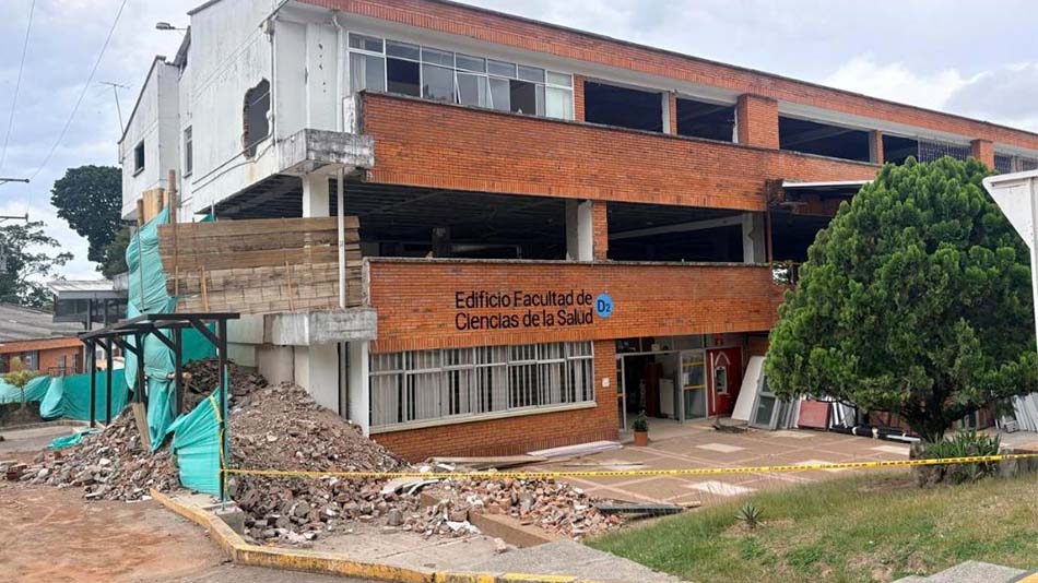 Efectos del terremoto en la Facultad de Ciencias de la Salud
